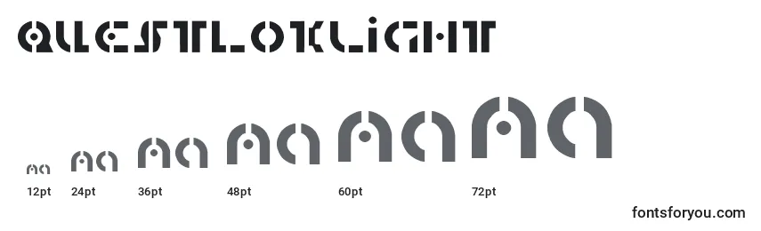 QuestlokLight Font Sizes
