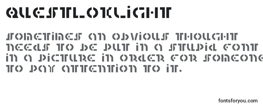 Review of the QuestlokLight Font