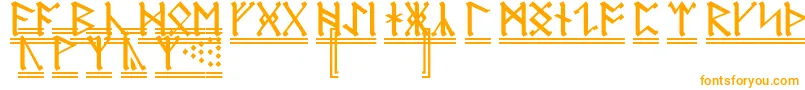 Lisätietoja AnglosaxonRunes2-fontista AnglosaxonRunes2-fontti – oranssit fontit valkoisella taustalla