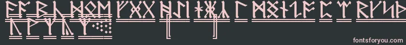 AnglosaxonRunes2 Font – Pink Fonts on Black Background