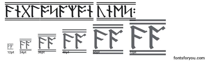 Größen der Schriftart AnglosaxonRunes2