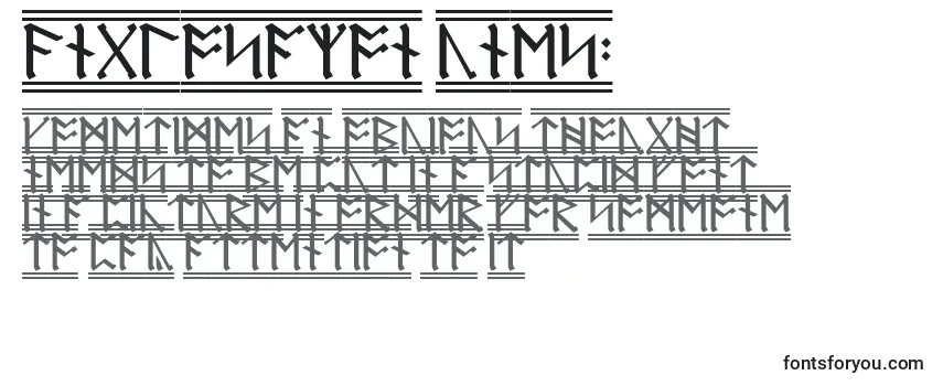 Überblick über die Schriftart AnglosaxonRunes2