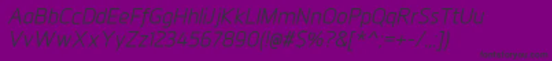 JuhlItalic-Schriftart – Schwarze Schriften auf violettem Hintergrund