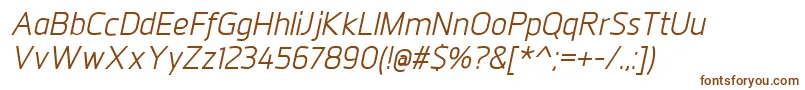 JuhlItalic Font – Brown Fonts on White Background