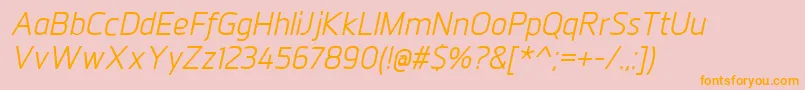 JuhlItalic Font – Orange Fonts on Pink Background