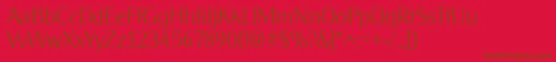 ClearfacegothiclhRegular-fontti – ruskeat fontit punaisella taustalla