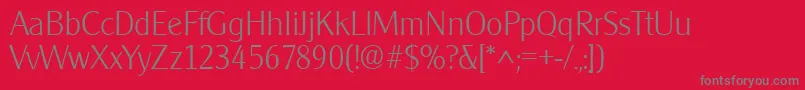 ClearfacegothiclhRegular Font – Gray Fonts on Red Background