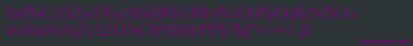 Шрифт ClearfacegothiclhRegular – фиолетовые шрифты на чёрном фоне