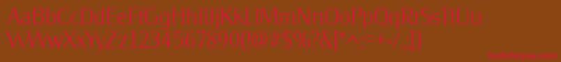 ClearfacegothiclhRegular Font – Red Fonts on Brown Background