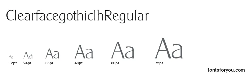 Размеры шрифта ClearfacegothiclhRegular
