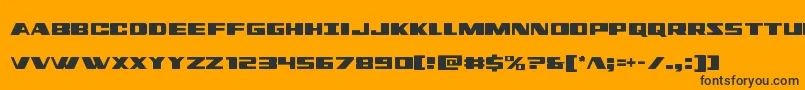 Dassaultcond Font – Black Fonts on Orange Background