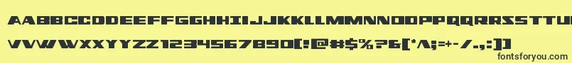 Dassaultcond Font – Black Fonts on Yellow Background