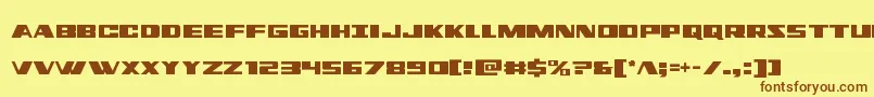 Dassaultcond Font – Brown Fonts on Yellow Background