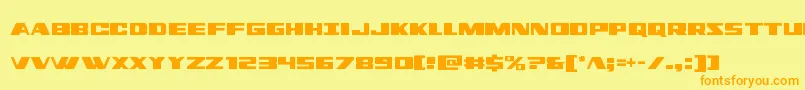 Dassaultcond Font – Orange Fonts on Yellow Background