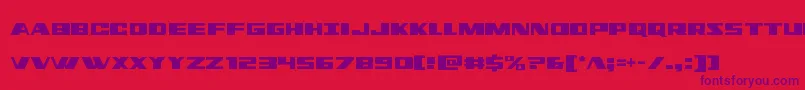 Dassaultcond Font – Purple Fonts on Red Background