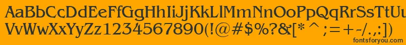Gazette Font – Black Fonts on Orange Background