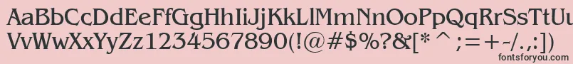 Gazette Font – Black Fonts on Pink Background