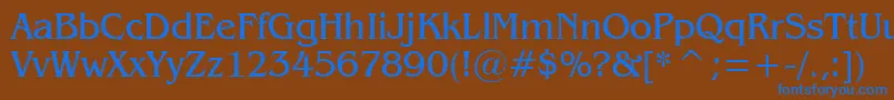 Gazette Font – Blue Fonts on Brown Background