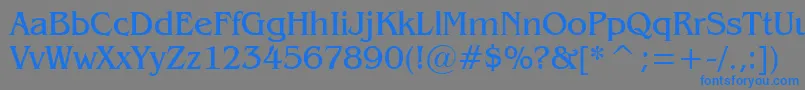 Gazette Font – Blue Fonts on Gray Background