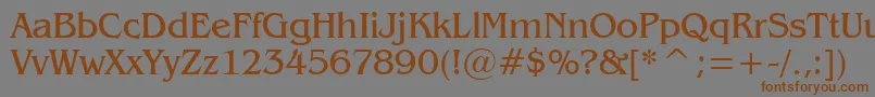 Gazette Font – Brown Fonts on Gray Background