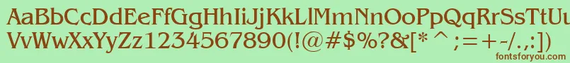 Gazette Font – Brown Fonts on Green Background