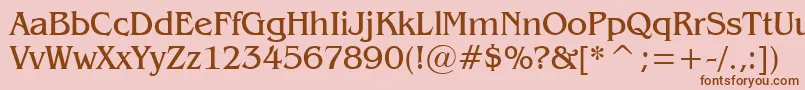 Gazette Font – Brown Fonts on Pink Background