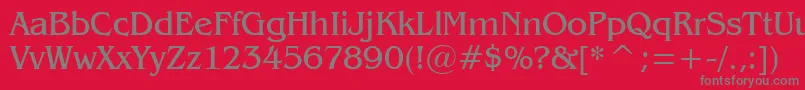 Gazette Font – Gray Fonts on Red Background
