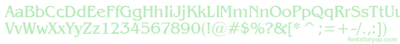 Gazette Font – Green Fonts on White Background