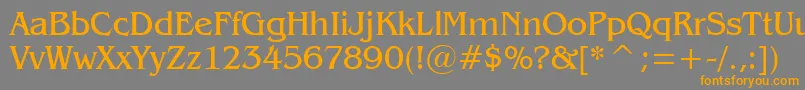 Gazette Font – Orange Fonts on Gray Background