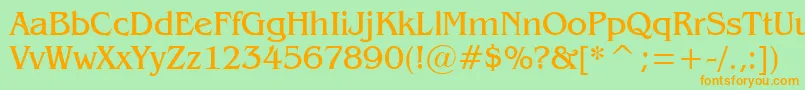 Gazette Font – Orange Fonts on Green Background