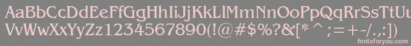 Gazette Font – Pink Fonts on Gray Background