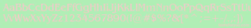 Gazette Font – Pink Fonts on Green Background