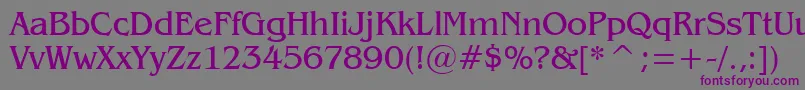 Gazette Font – Purple Fonts on Gray Background