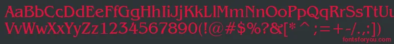 Gazette Font – Red Fonts on Black Background