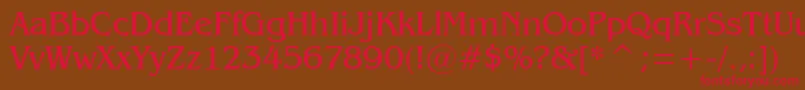 Gazette Font – Red Fonts on Brown Background