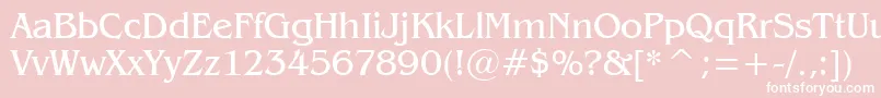 Gazette Font – White Fonts on Pink Background
