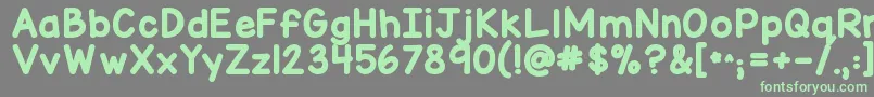 Подробнее о шрифте Kgmisskindymarker Шрифт Kgmisskindymarker – зелёные шрифты на сером фоне