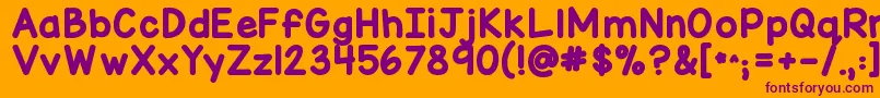 Saiba mais sobre a fonte Kgmisskindymarker Fonte Kgmisskindymarker – fontes roxas em um fundo laranja
