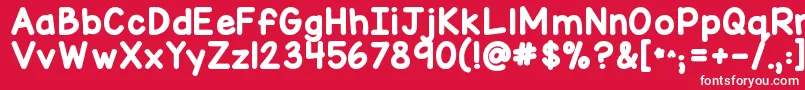 Kgmisskindymarker Font – White Fonts on Red Background