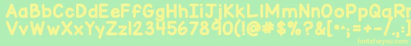 Kgmisskindymarker Font – Yellow Fonts on Green Background