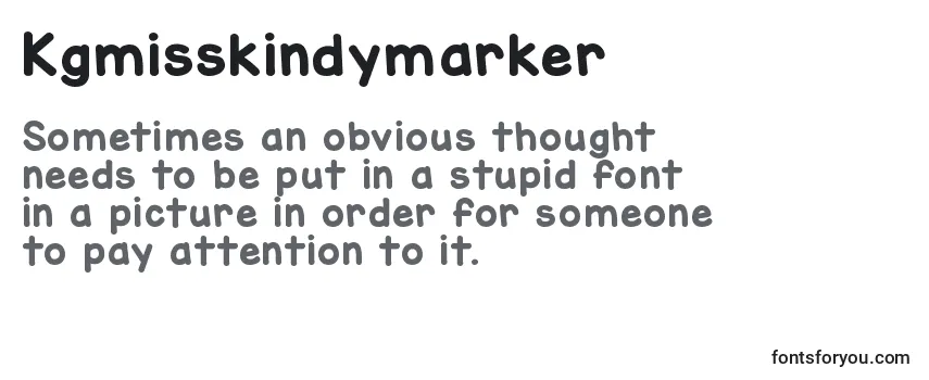 Review of the Kgmisskindymarker Font