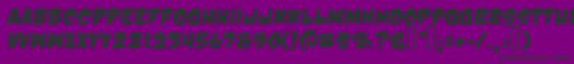 DamnNoisyKids Font – Black Fonts on Purple Background