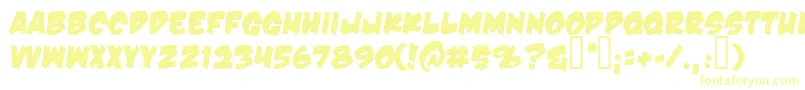 DamnNoisyKids Font – Yellow Fonts on White Background