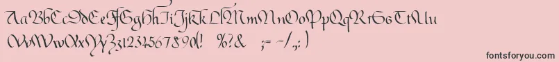 フォントGianna – ピンクの背景に黒い文字