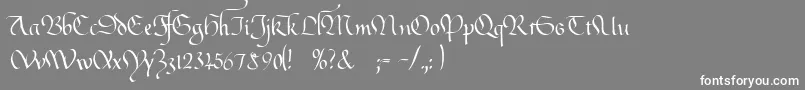 フォントGianna – 灰色の背景に白い文字