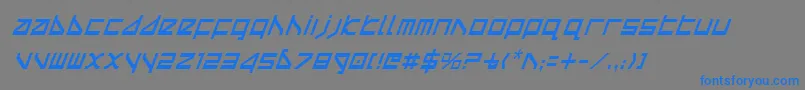 Deltav2ci Font – Blue Fonts on Gray Background