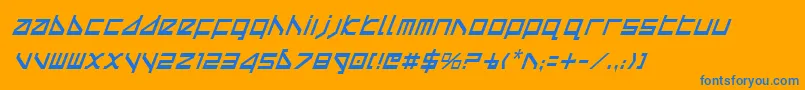 Deltav2ci Font – Blue Fonts on Orange Background