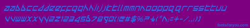 Deltav2ci Font – Blue Fonts on Purple Background