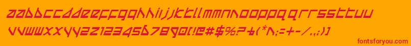 Deltav2ci Font – Red Fonts on Orange Background