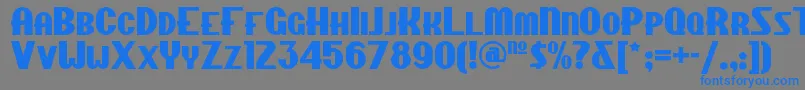 Chippewafallsnf Font – Blue Fonts on Gray Background